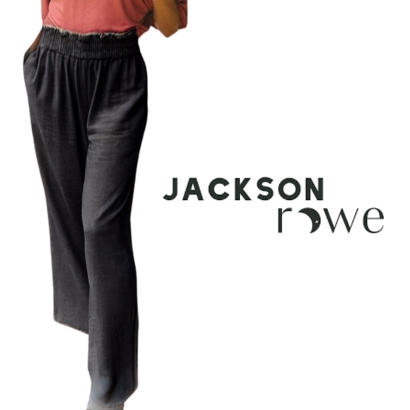 Jackson Rowe Pants - Jackson Rowe Cancun Pants Linen Blend - Black Distressed - Size Medium